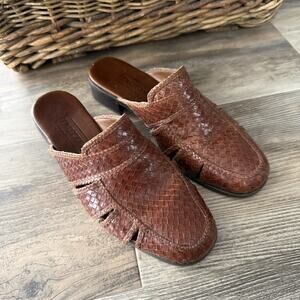 Trotters Diane Brown Woven Leather Slip-On Loafers Women’s Size 7M